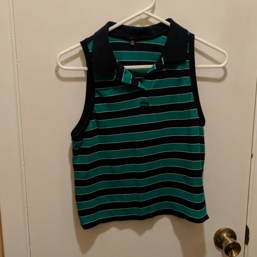 Forever 21 sleeveless collared shirt